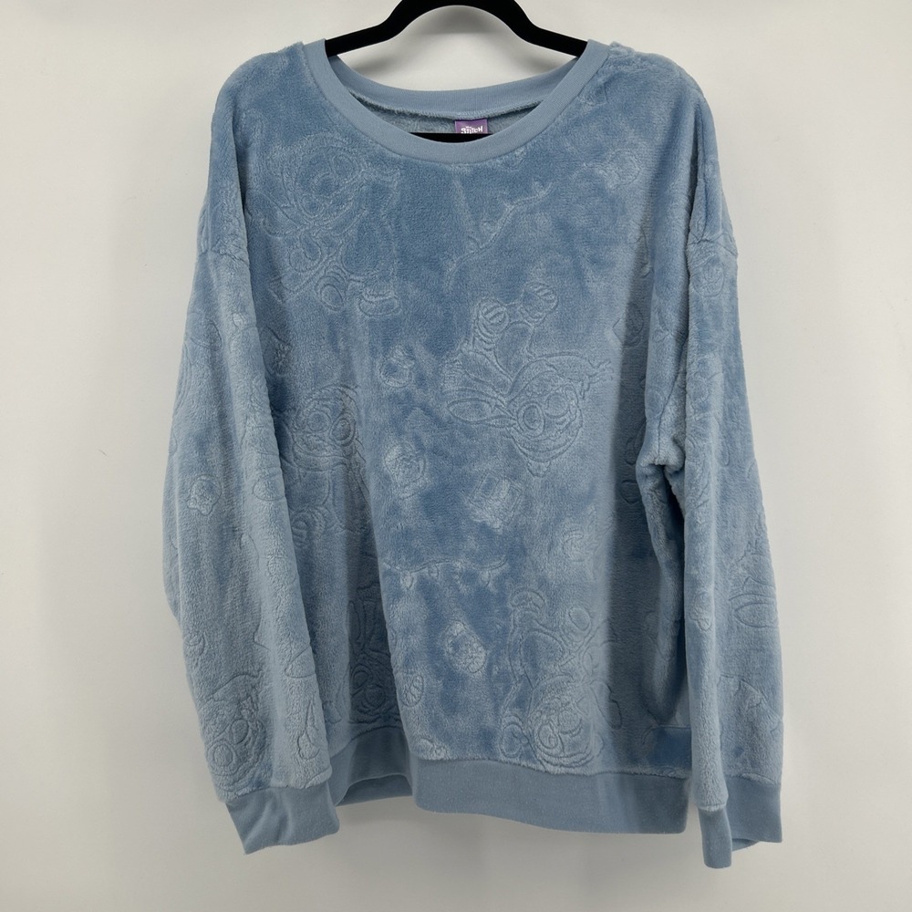 NWOT Disney Lilo & Stitch Fleece Sweatshirt Loungewear Y2K Cozy Holiday XL 15/17